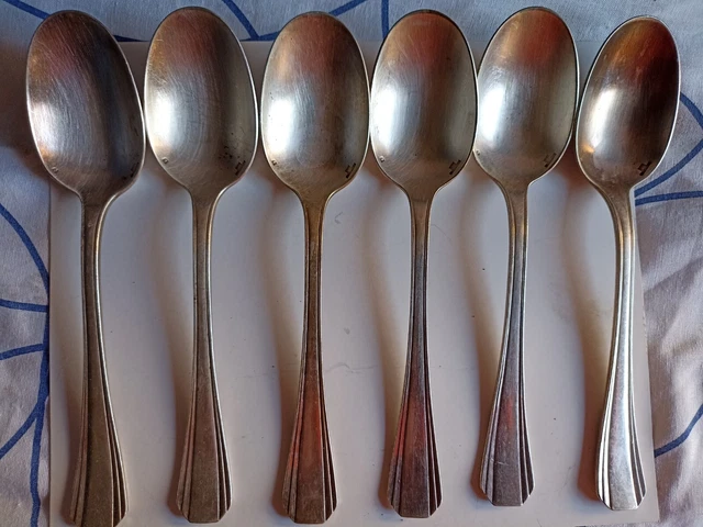 Série de 6 cuillères à soupe Baguette Fidelio monogrammée par