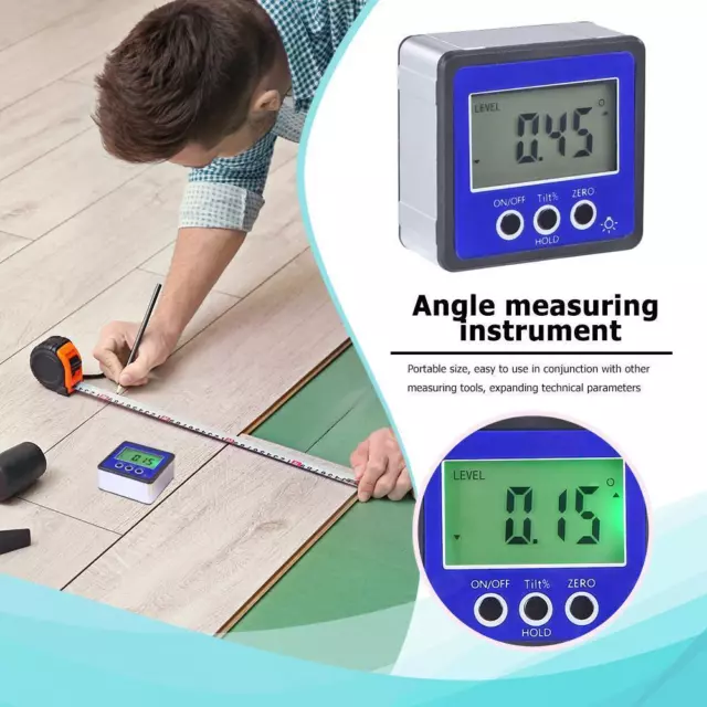 Magnetic Digital Protractor Inclinometer Level Box Angle Finder Bevel Box