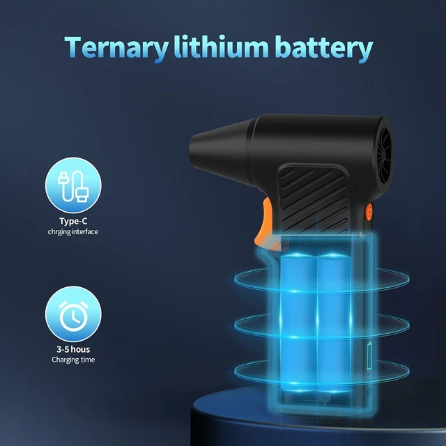 Souffleur Turbo Jet Portable 130000 TR/Min - Mini Sèche-Voiture Avec Batterie 8000mAh Trois Vitesses