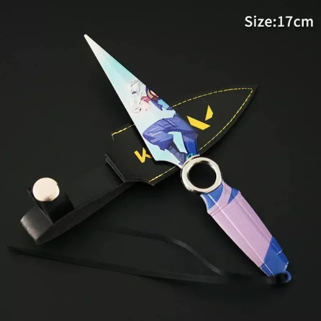 Valorant Weapon JETT Kunai With Pattern 17cm Game Peripheral Blunt Knife Cosplay 2