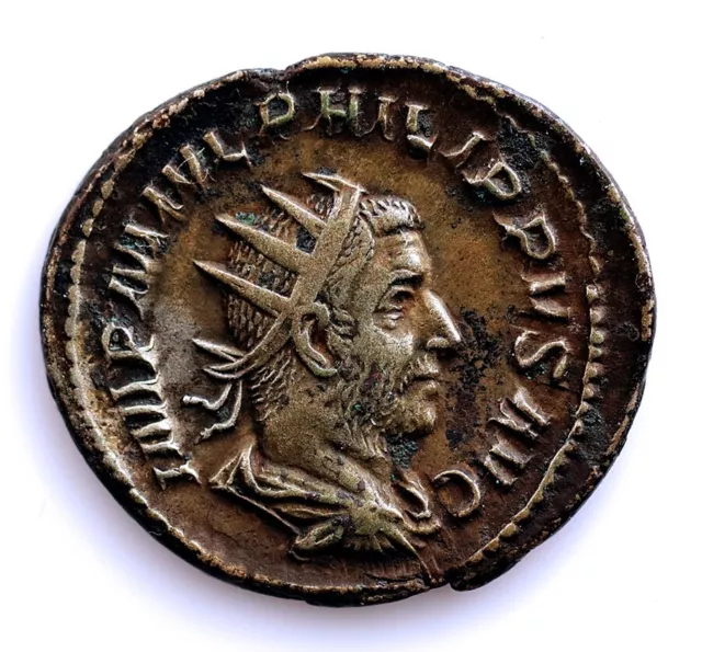 S.C. Imperio Romano-Filipo I. Antoniano. 240 d. C. Antiochia. Plata 3,6 g.