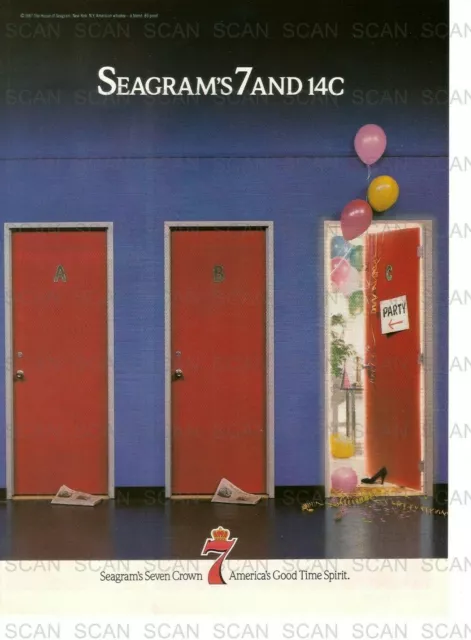 1989 Seagram's Seven Vintage Magazine Ad  Seagram' Seven And 14C