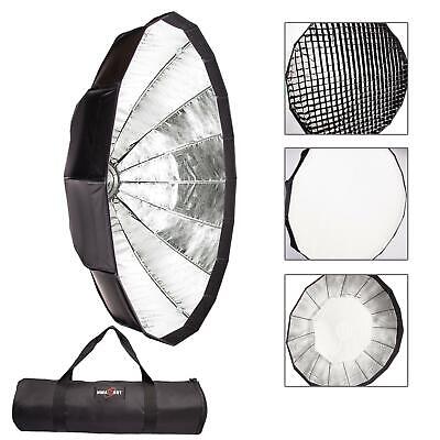 PARABOLICA Softbox Ombrello 120cm FLASH a nido d'ape resistente al calore Bowens S Fit UK 