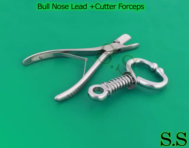 Bull Nose Lead +Cutter Forceps 6" Veterinary Instruments