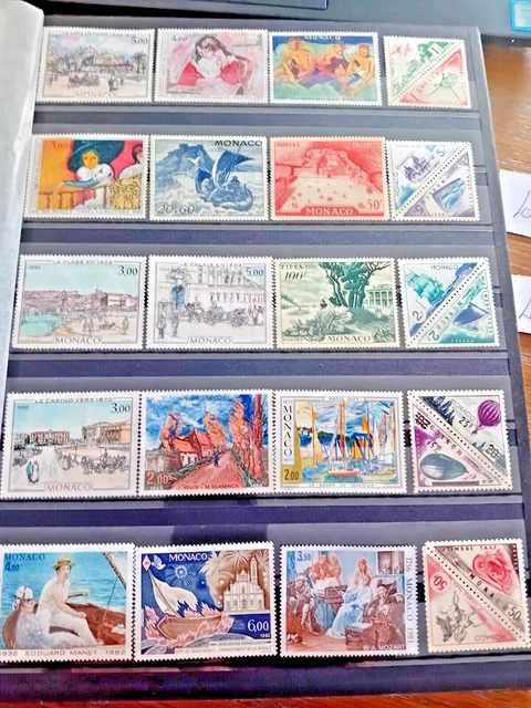 Lot de 20 timbres Monaco (Lot 19) - Non oblitérés mais sans gomme Etat Correct