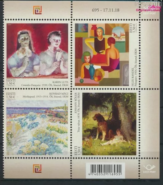 Briefmarken Estland 2018 Mi 936-939 Viererblock (kompl.Ausg.) postfrisch K(96164