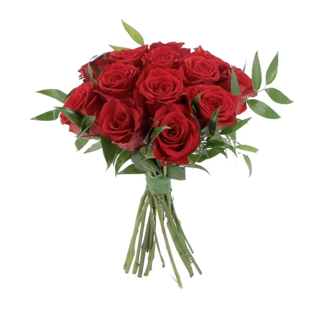 KENTIS - Bouquet di Rose Rosse Vere Mazzo di Fiori Freschi con Quantità a Scelta