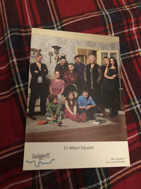 EASTENDERS - 31 ALBERT SQUARE - 25th ANNIVERSARY RARE UNSIGNED BBC CAST CARD