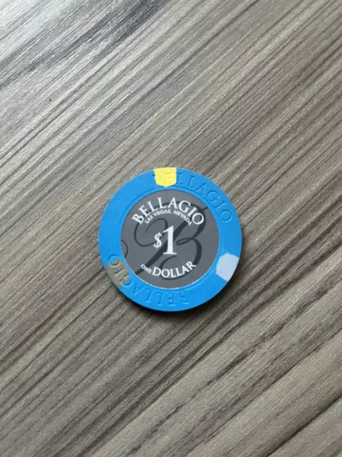 Bellagio $1 Dollar Blue Casino Chip Las Vegas Nevada