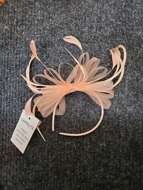 Caprilite Customised Feather Hair Headband Net Fascinator Wedding Royal Ascot