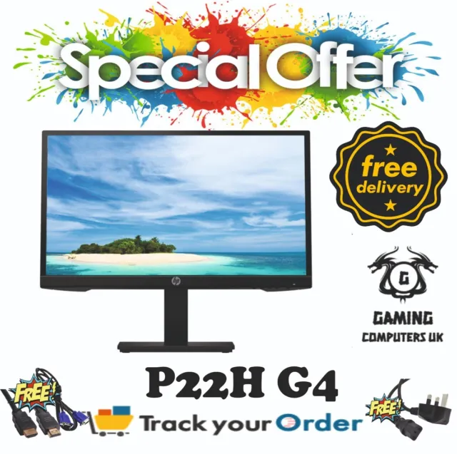 XMAS DEAL!! HP P22h G4 21.5-inch IPS FHD HDMI VGA DP 60Hz Monitor FREE CABLES!