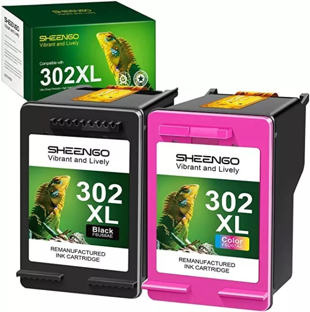 HP 302XL High Yield Compatible Ink Cartridges - Black & Colour