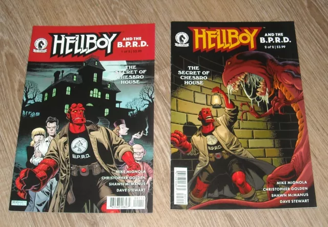 HELLBOY & the BPRD CHESBRO HOUSE COMPLETE MINI SERIES  # 1 - 2 DARK HORSE COMICS