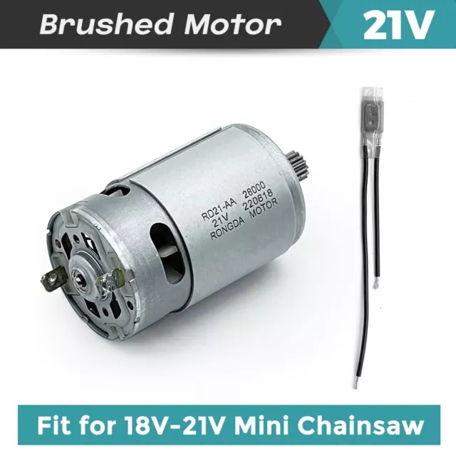 21V DC Motor RS550 for Mini ChainSaw Reciprocating 28000RPM 14 Teeth 8.2M Gear