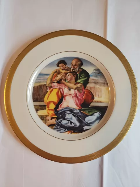 L13 Vintage 1978 Christmas Plate The Holy Family by Michelangelo~First Noel