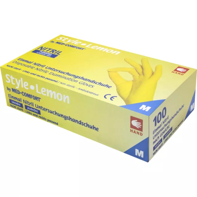 Guantes de investigación Ampri Style nitrilo limón, talla S