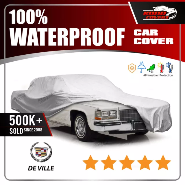 CADILLAC SEDAN DEVILLE 1977-1984 CAR COVER - 100% Waterproof 100% Breathable