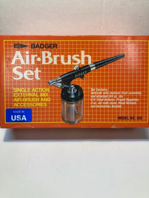 Vintage Badger Air Brush Kit No 200 Professional Type Hobby and Touch Up