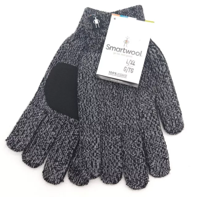 Smartwool Cozy Grip Merino Wool Winter Gloves Gray Black Unisex Size L/XL New