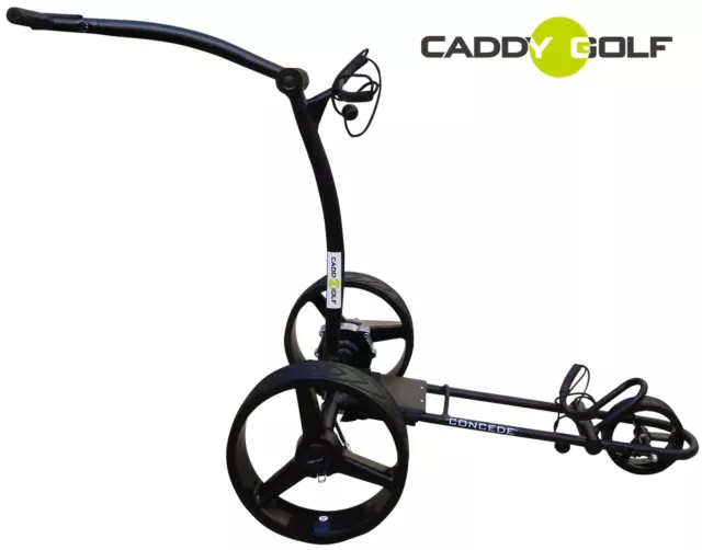 LITIO CADDY GOLF concede TROLLEY ELÉCTRICO negro TEMPORIZADOR MEMORIA 350W MOTOR