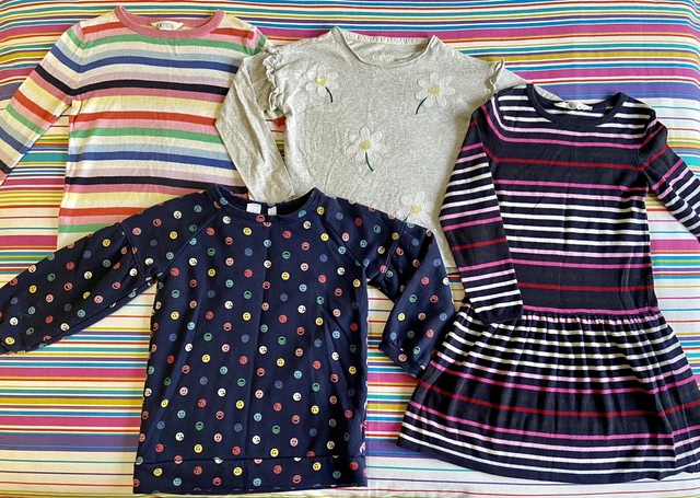 Maglione abito invernale ragazza manica lunga età 6-7 anni spaccato taglia M