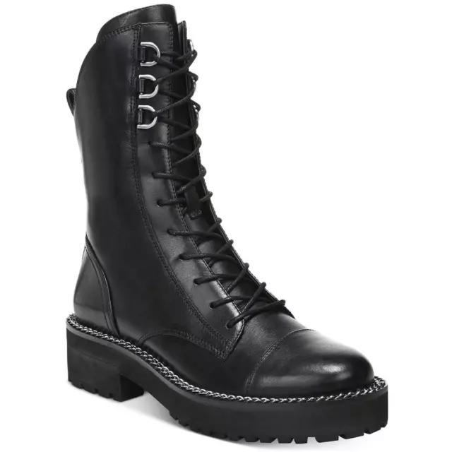 Sam Edelman Womens Lenley Leather Combat & Lace-up Boots Shoes BHFO 4940