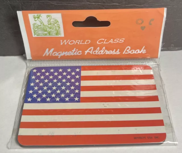 World Class US Flag Magnetic Address  Book