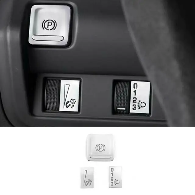 For Cadillac CT4 2020-2024 Silver Aluminum Console Handbrake Button Decoration
