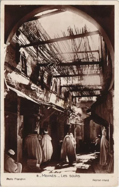 CPA AK MAROC MEKNES Les Souks Flanders (38066)