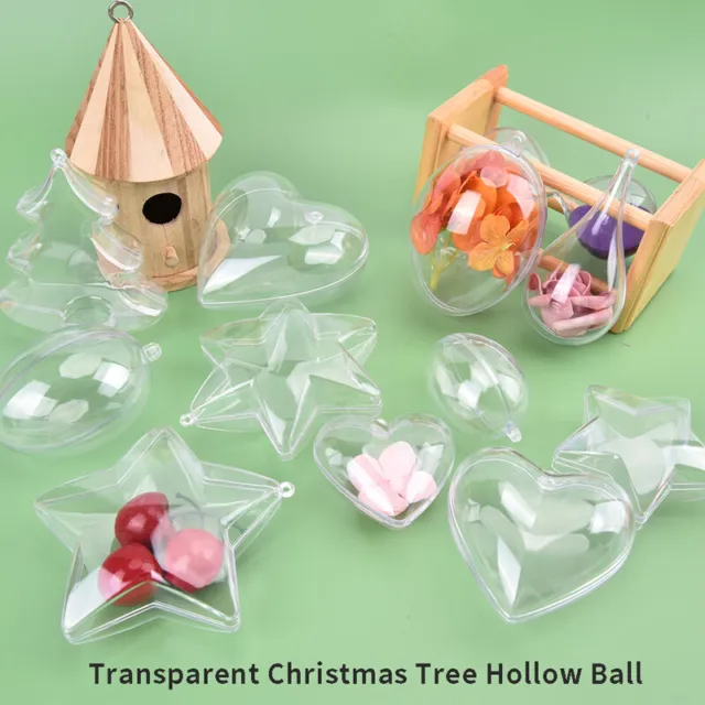 Transparent Plastic Ball Clear Plastic Craft Ball Baubles For Christmas Deco  BH