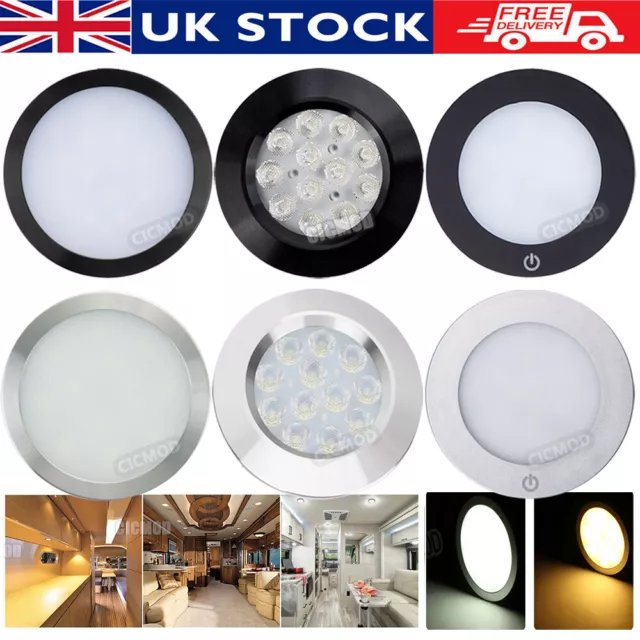 12V Interior LED Spot Lights Ceiling Camper Van Caravan Motorhome Boat Downlight