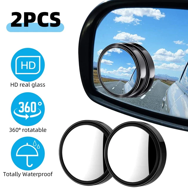 2x Car Blind Spot Mirrors HD 360° Wide Angle Convex Round Rear Side View For BMW