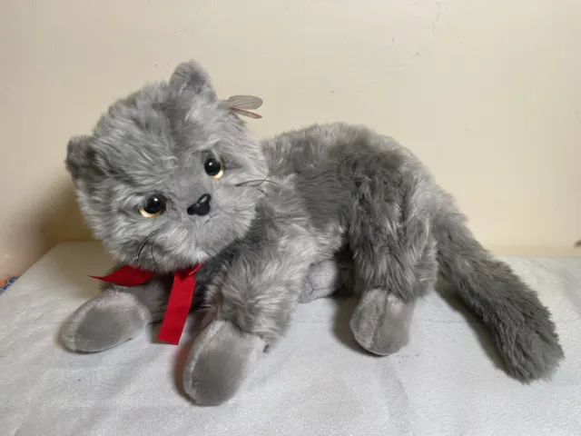 BEANI  TY Beanie Baby Cat Large 13” First Long Haired Cat Beanie Babies Design