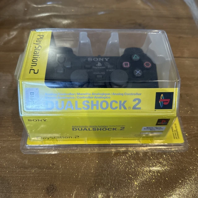 Manette PS2 Playstation 2 - Noir, Neuve Sous Blister, Connectique PS/2, écriture Française