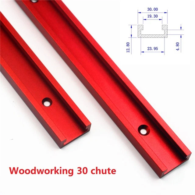 Gabarit à Onglet Réglable En Alliage D'aluminium 300-600mm - Rail En T Pour Défonceuse, Travail Du Bois Précis - Bleu