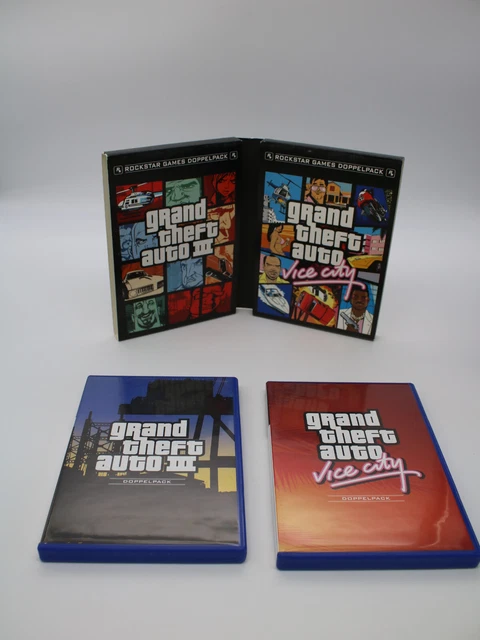PS2 Grand Theft Auto Doppio Pacchetto GTA III 3 + Vice City Playstation 2 USK 18