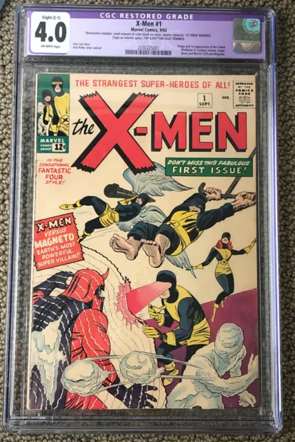 X-Men Vol 1 # 1 Cgc 4.0 Restored Grade (Publ. September 1963)
