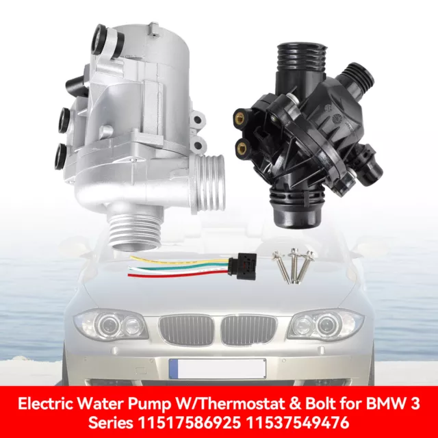 Electric Water Pump W/Thermostat&Bolt for BMW 3 Series 11517586925 11537549476 X