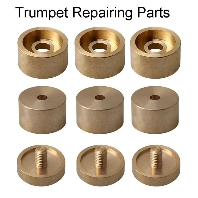 DIY Repair Parts for Trumpet Gold Color Valve Fingerbuttons Un