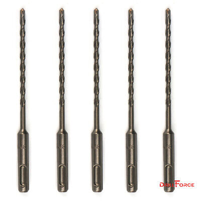 5PCS 3/16" X6" Drill Bit Set SDS Plus Rotary Hammer Concrete Masonry Carbide Tip
