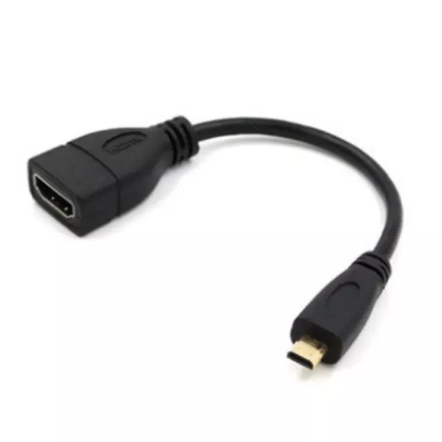 1x Micro HDMI-compatible Male to HDMI-compatible Female  Adapter Connector Cable