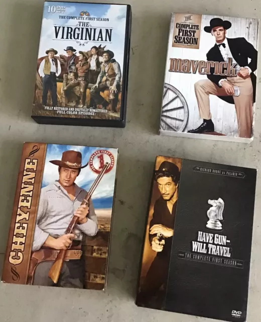 TV Westerns DVD Sets, Cheyenne, Maverick, Have Gun will Travel, The Virginian