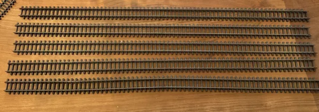 Triang Super 4, 5x Double Long Straight Track R480 OO Hornby Steel