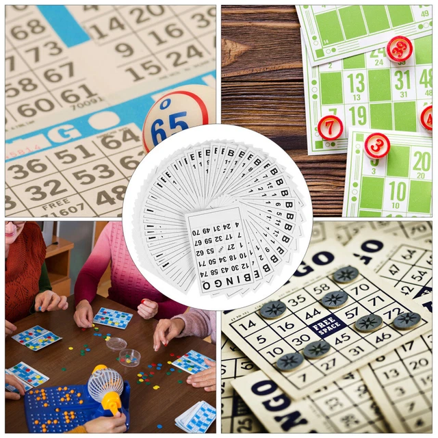 10 PACKS BINGO Cards Disposable Bingo Toy Bingo Papers Number Child £25