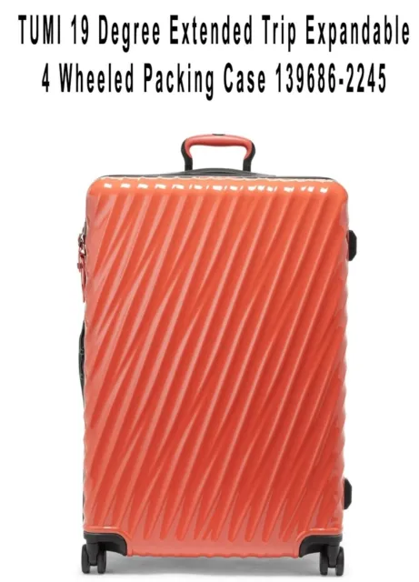 Tumi 19 Degree Extended Trip 4 Wheel Packing Case - 139686-2245 - Coral NWT