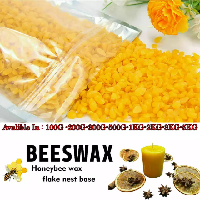 Yellow Beeswax 100G-5KG Bars Cosmetic Grade 100% Pure Beeswax Naturally Beewax