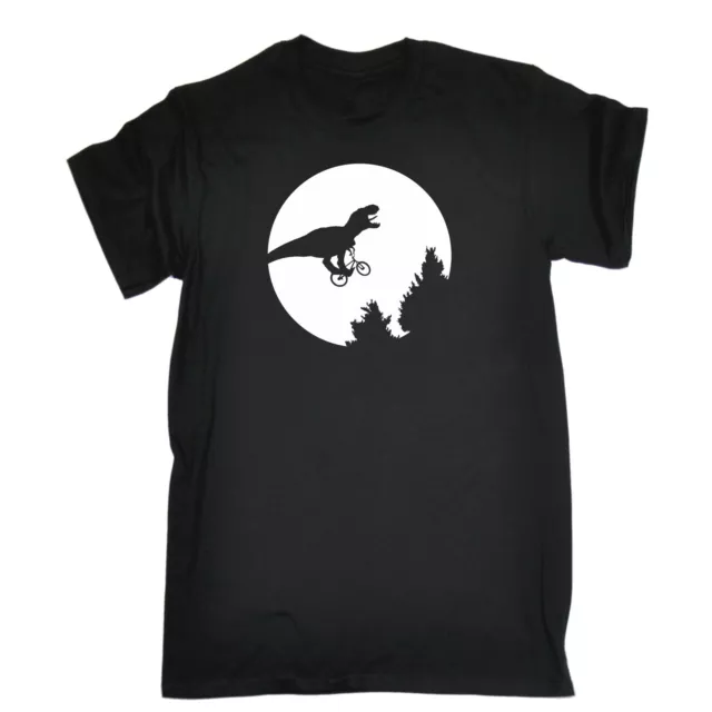 Dinosaur Moon Bicycle Funny Iconic Joke Comedy T-SHIRT Birthday for him her Cool