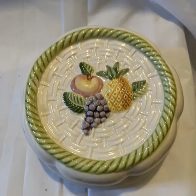 Vintage Jelly Mould Hand Painted A. Santos, Portugal 41- Fruit Design