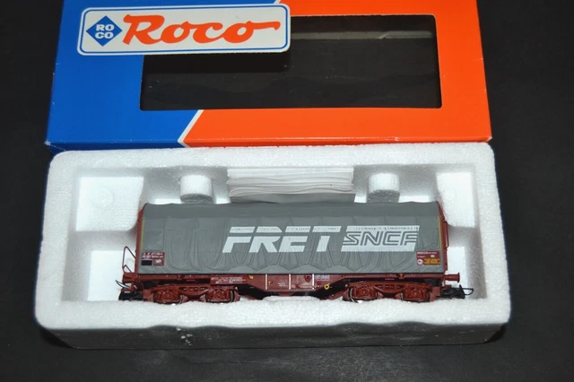 Wagon Bâché K70 HO Fret SNCF – ElectroTren 1535K Bleu
