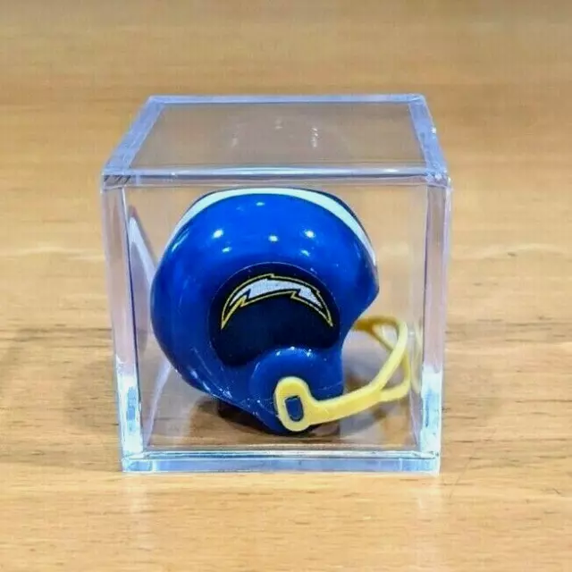 OPI NFL SAN DIEGO CHARGERS VTG NFL Mini Gumball Football Helmet & Display Box!
